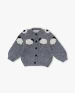 Wool Blend Heavy Embroidery Long-sleeve Cardigan Sweater - Cindi Book