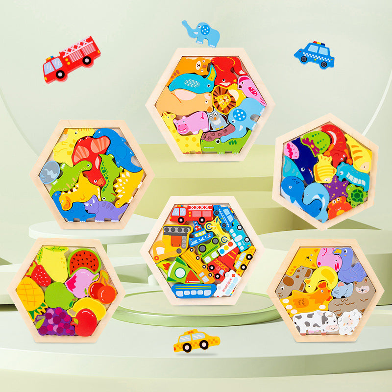 Children's Animal Fruit Creative Three-dimensional Puzzle Puzzle Educational Toys - Cindi Book