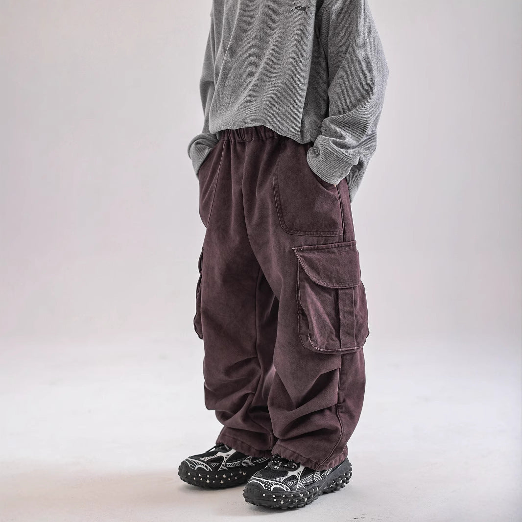Autumn and Winter New Fleece Work Pants Casual