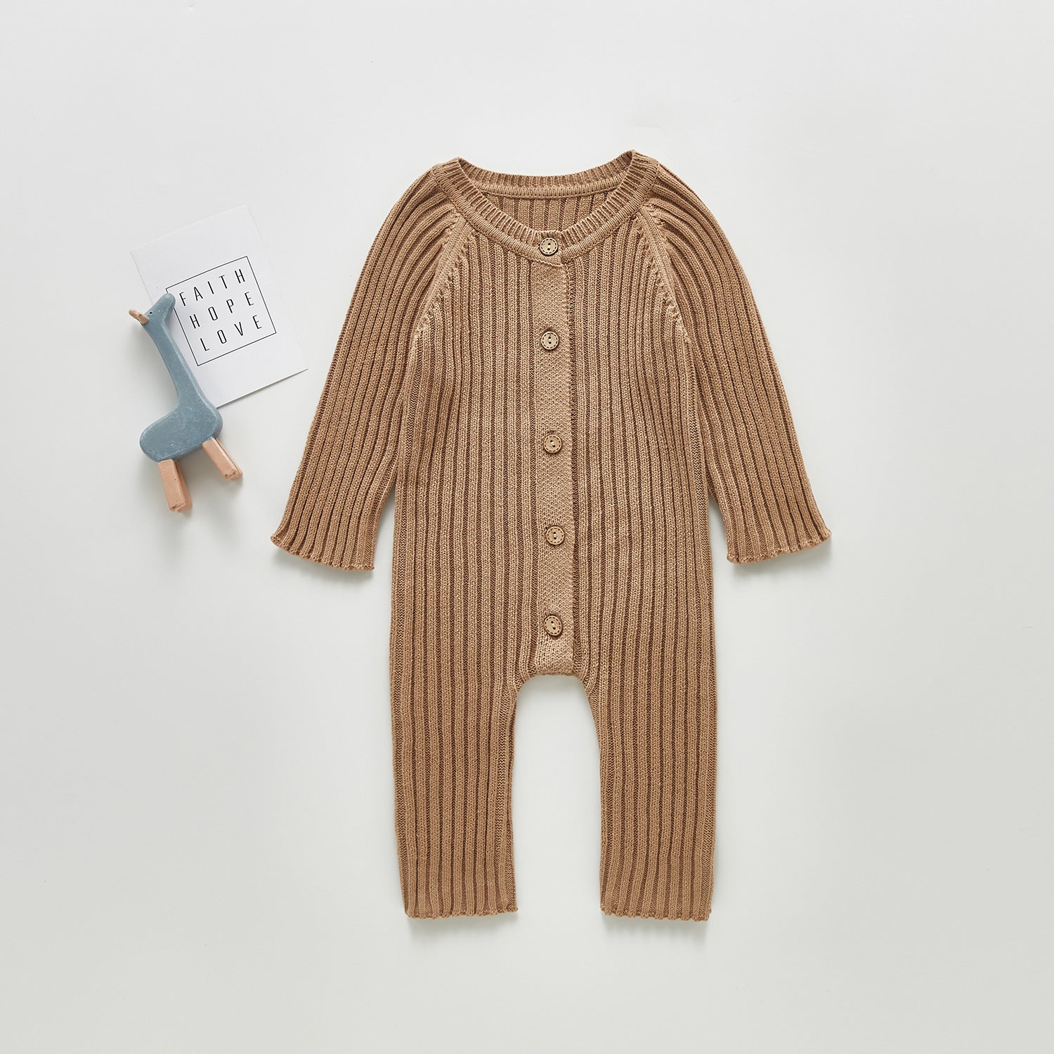 Spring And Autumn Baby Long-sleeved Knitted Jumpsuit Romper - Cindi Book