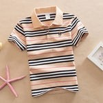 College Style Boys Polo Short Seeve T-shirt - Cindi Book