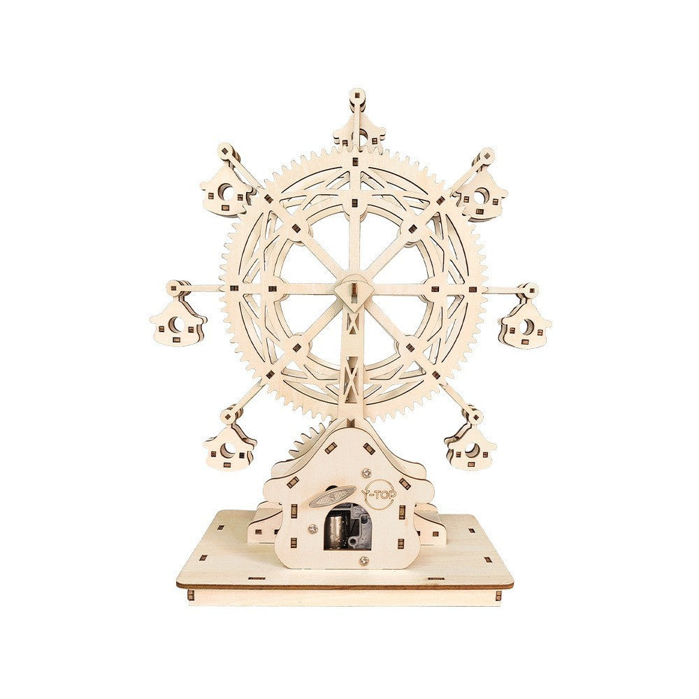 Rotating Ferris Wheel Music Box Educational Assembling Puzzle Toys - Cindi Book