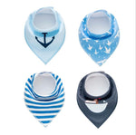 4pcs Lot Bibs Burp Cloth Print Arrow Wave Triangle Baby Bibs Cotton Bandana Accessories - Cindi Book