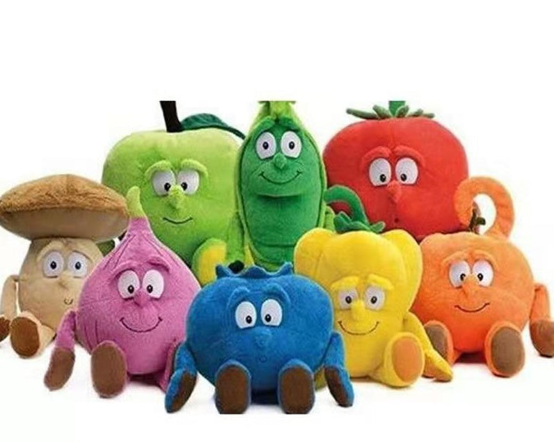 Vegetables and Fruits, Pumpkin and Watermelon Plush Toys - Cindi Book
