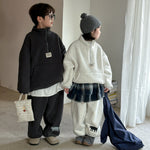 Winter Clothes For Boys And Girls Korean-style Labeling Half Zipper Two-piece Set - Cindi Book