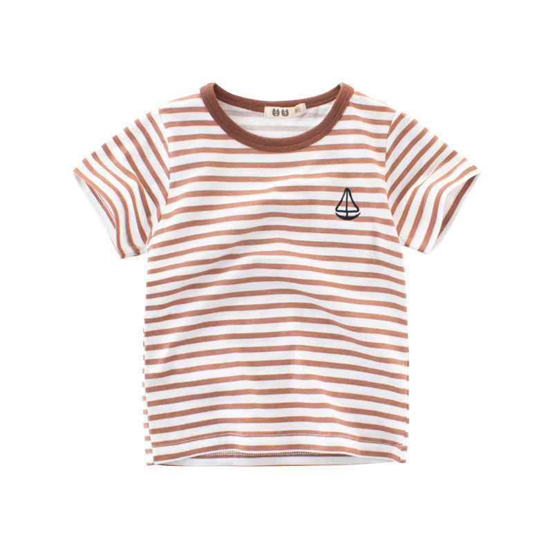 Boys' Cotton Kids Striped T-Shirt - Cindi Book