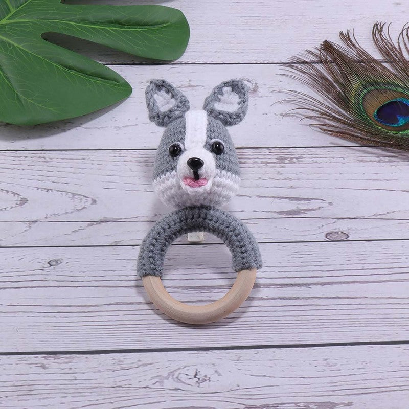Baby Rattle Hand Woven Cartoon Animal Bracelet Newborn Soothing Doll - Cindi Book