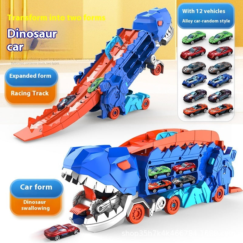 Tyrannosaurus Dinosaur Deformation Track Gliding Car - Cindi Book