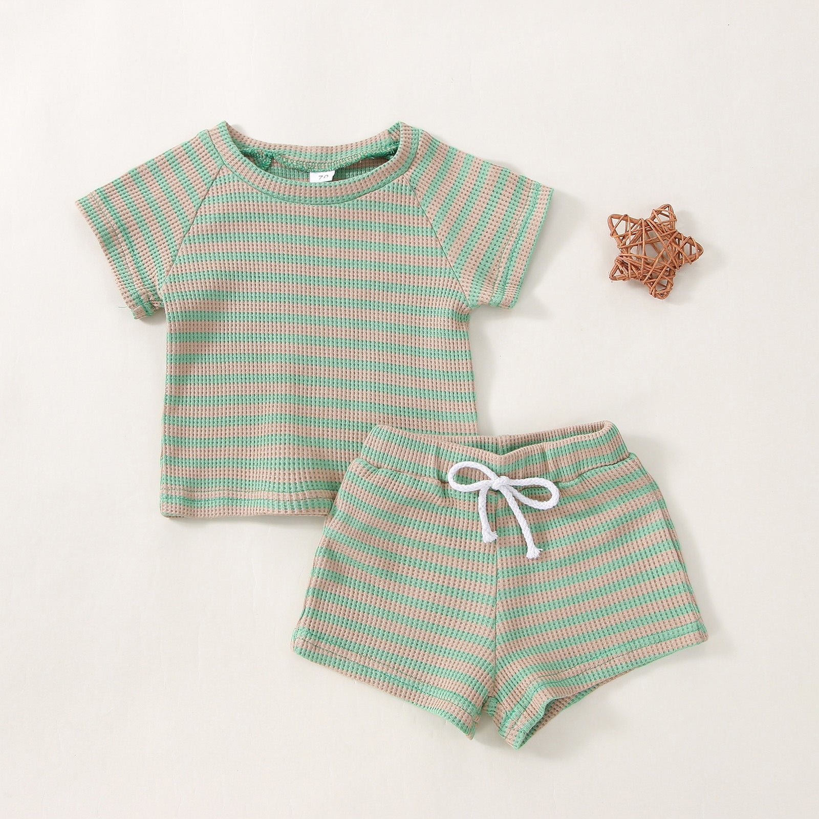 Children's Waffle Stripe Short Sleeve - Cindi Book
