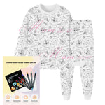 Children's DIY Hand-painted Graffiti Pajamas Suit - Cindi Book