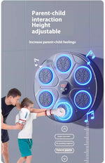 Music Boxing Machine Household With RGB Light Bluetooth-compatible Adults Mode Speed Adjustable For Indoor Kickboxing Karate Fitness Home - Cindi Book