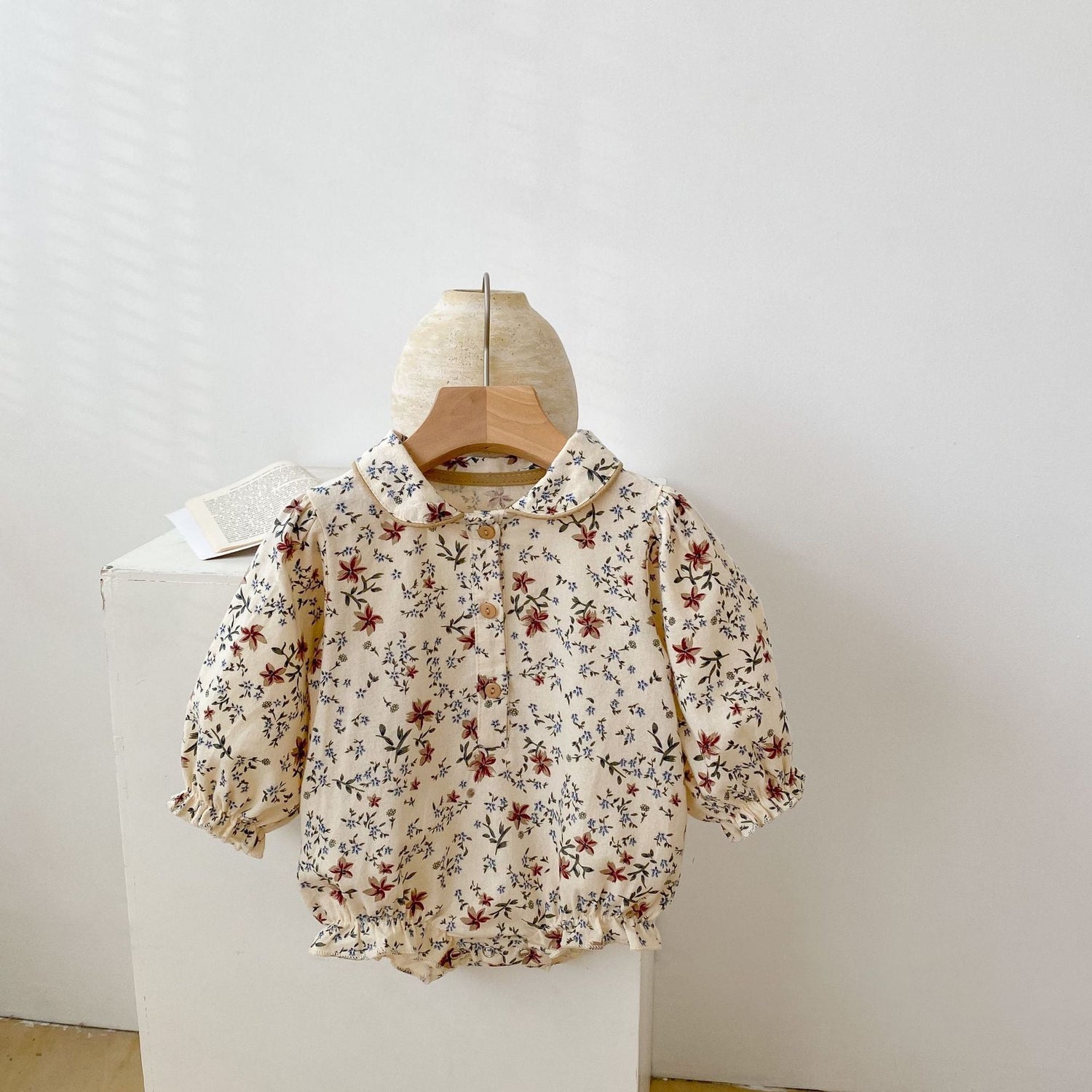 Baby Girl Cotton Print Romper Triangle Jumpsuit - Cindi Book