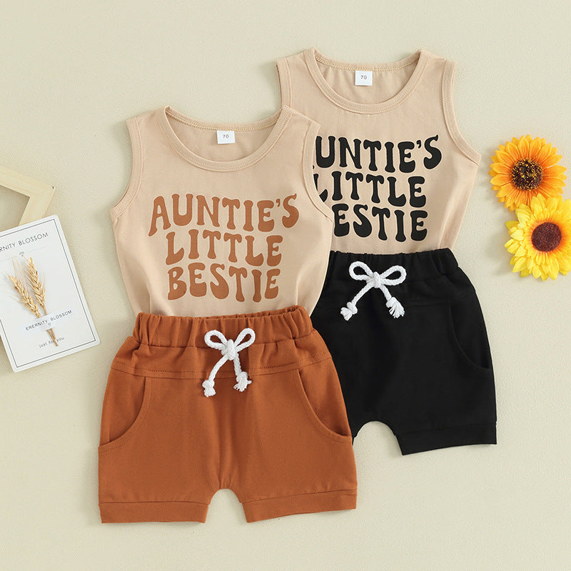Suit Boy Letter Print Vest - Cindi Book