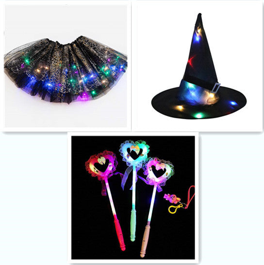 Magical & Luminous  LED Princess Halloween Tutu Skirt Sequins Shiny Skirt - Cindi Book