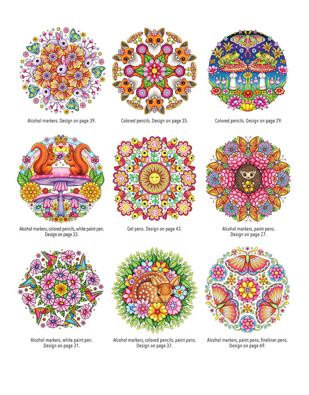 Woodland Mandalas Coloring Book