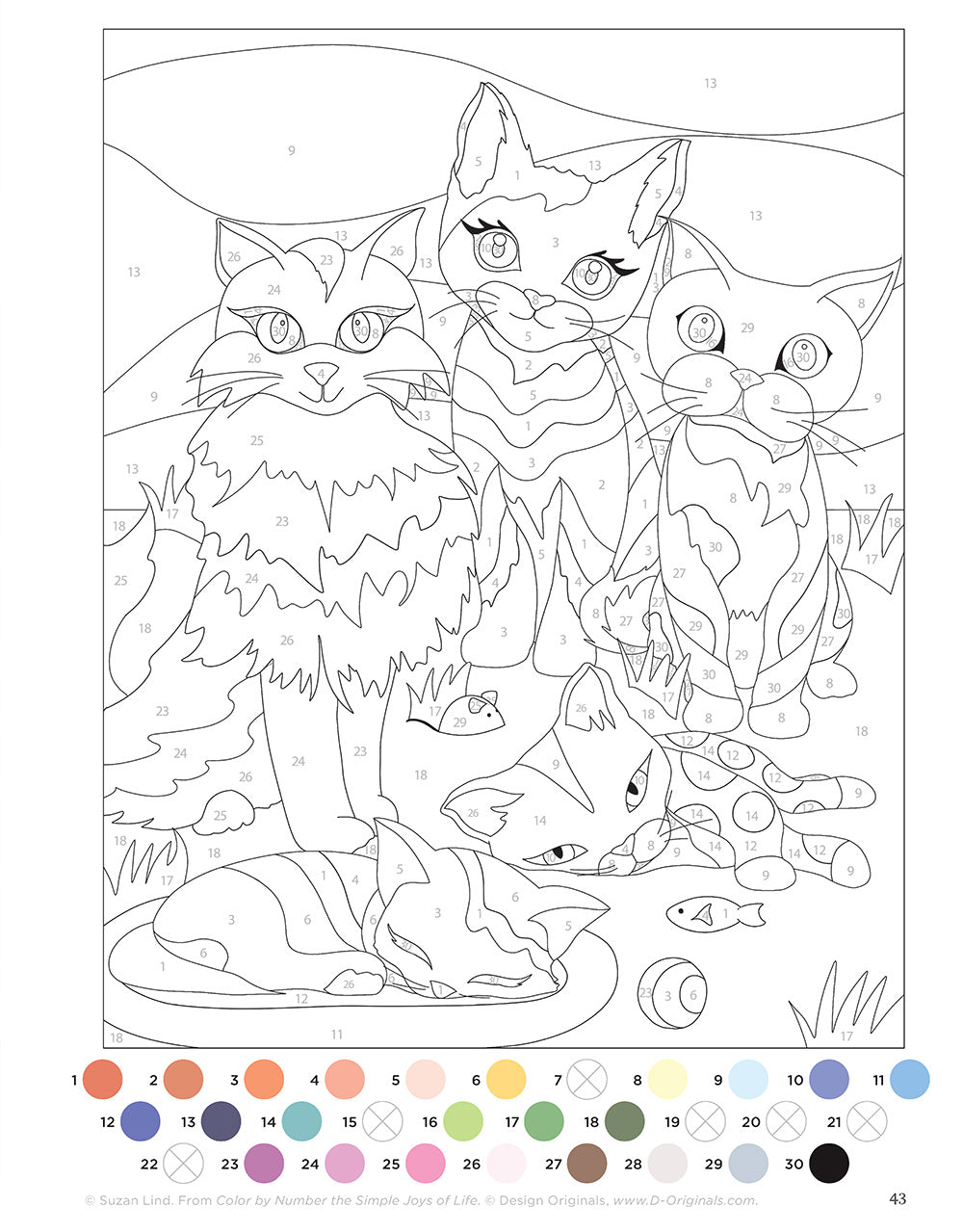 Color by Number the Simple Joys of Life