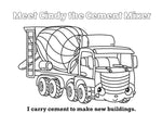 Super Cool Trucks, Tractors, and Cars Coloring Book