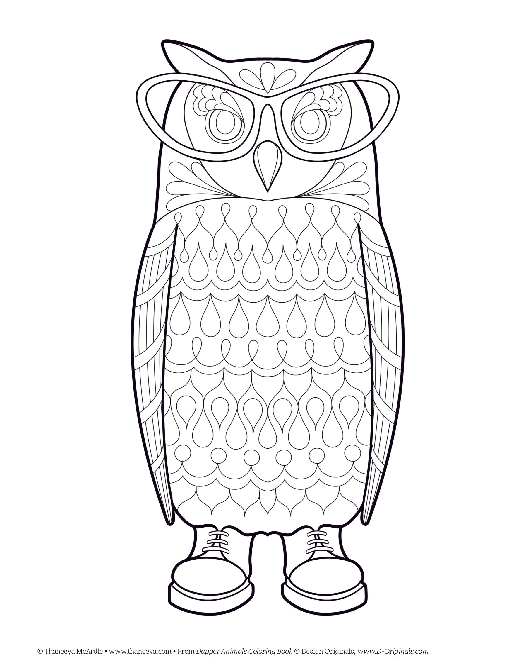 Dapper Animals Coloring Book