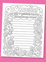 Notebook Doodles Peace Love and Music Guided Journal