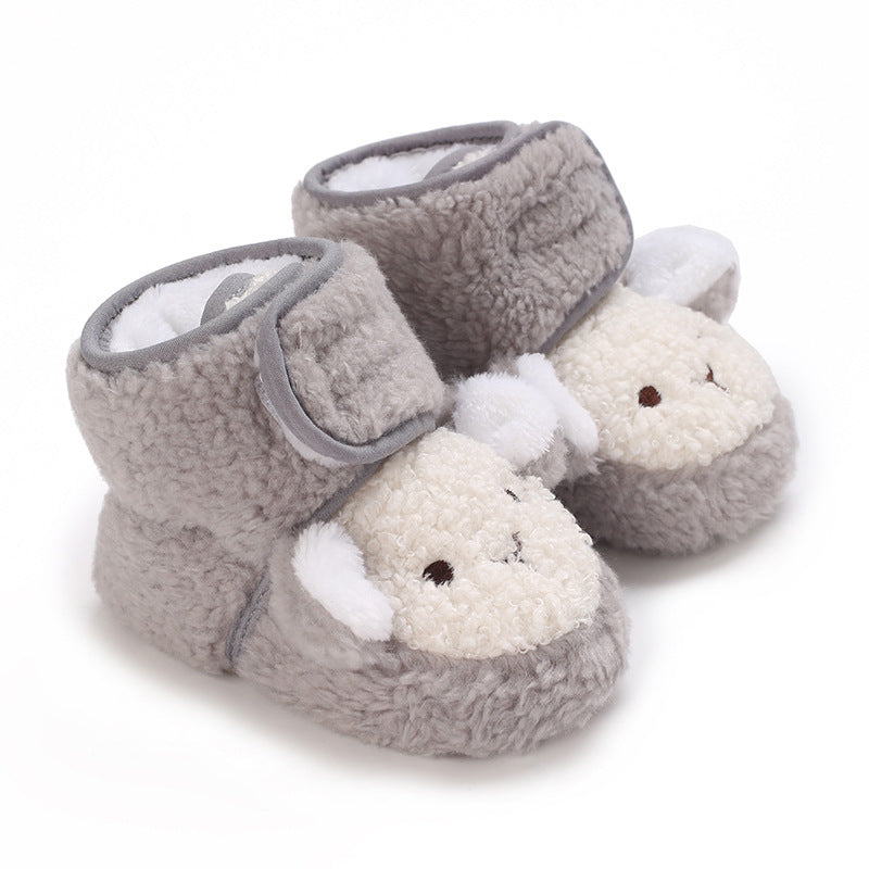 0-12 Months Old Male And Female Baby Thickened Non-slip Cartoon Cotton Shoes - Cindi Book