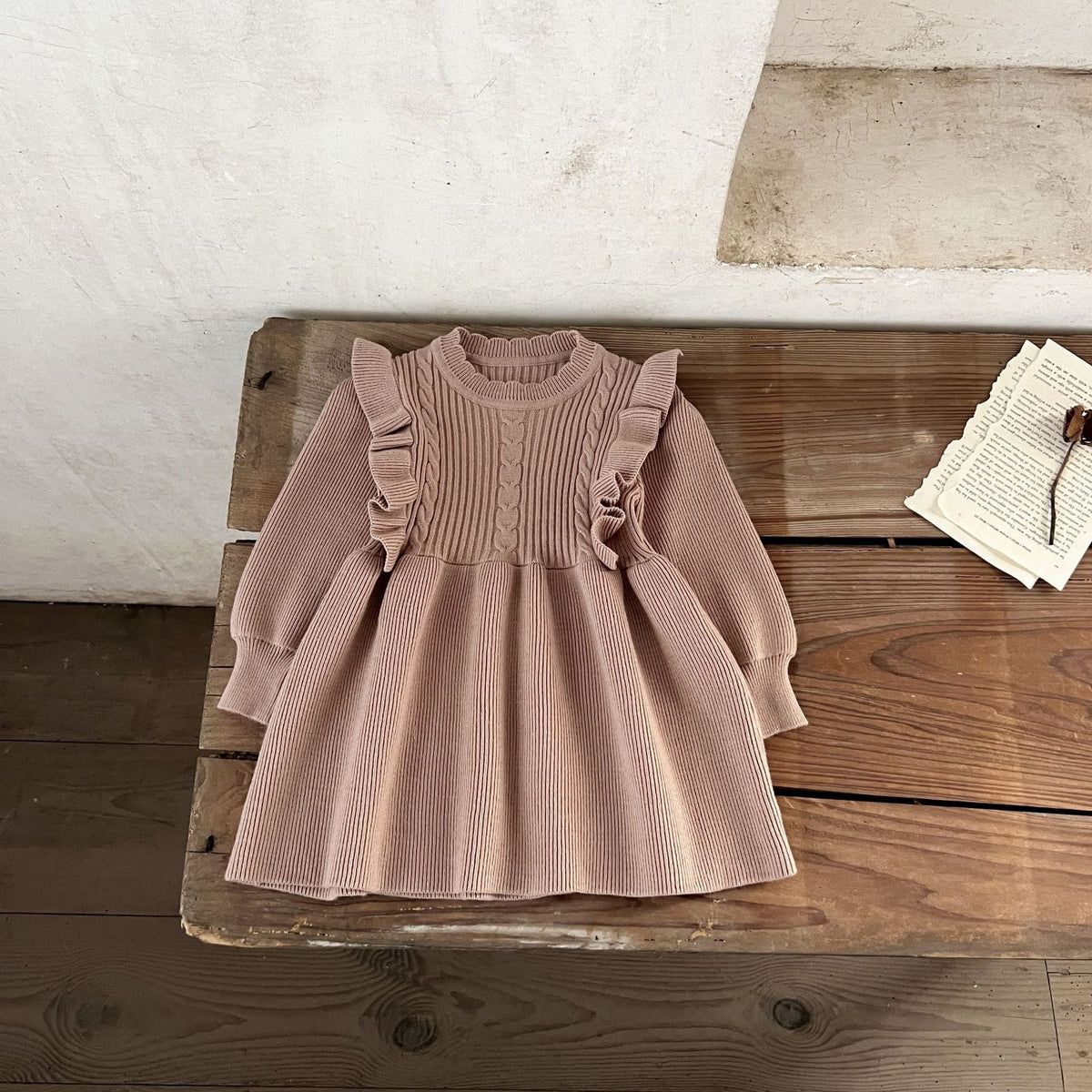 Cotton Wool Woven Autumn And Winter Thermal Dress - Cindi Book