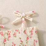 Baby Girl Flower Print Sling Triangle Rompers Tulle Skirt - Cindi Book