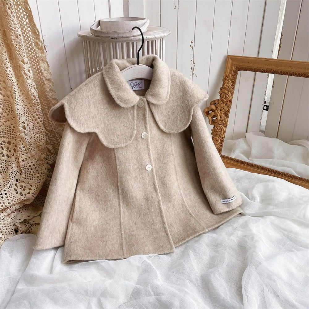 Retro Wool Double-sided Cashmere Girl Coat - Cindi Book