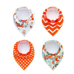 4pcs Lot Bibs Burp Cloth Print Arrow Wave Triangle Baby Bibs Cotton Bandana Accessories - Cindi Book