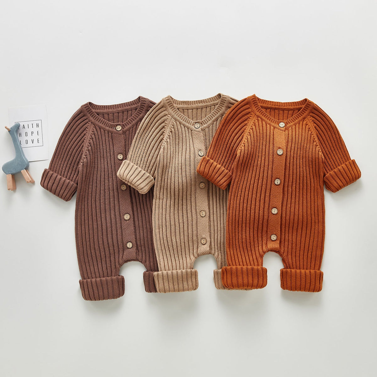 Spring And Autumn Baby Long-sleeved Knitted Jumpsuit Romper - Cindi Book