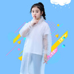 Transparent, portable and backpackable girl's poncho - Cindi Book
