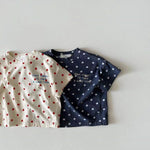 Dot Letter Crew Neck Short Sleeve Simple - Cindi Book