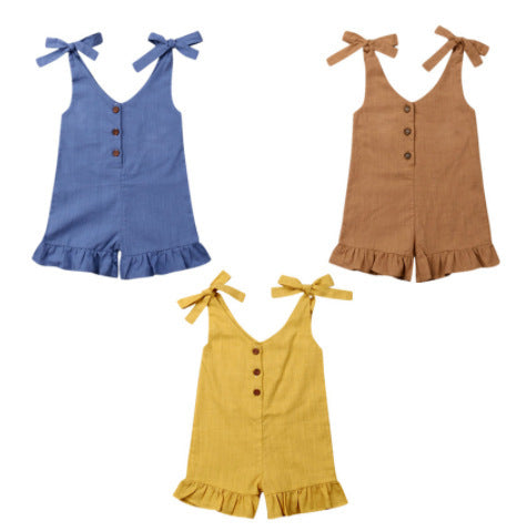 Children's Three-dimensional Pleated Jumpsuit - Cindi Book