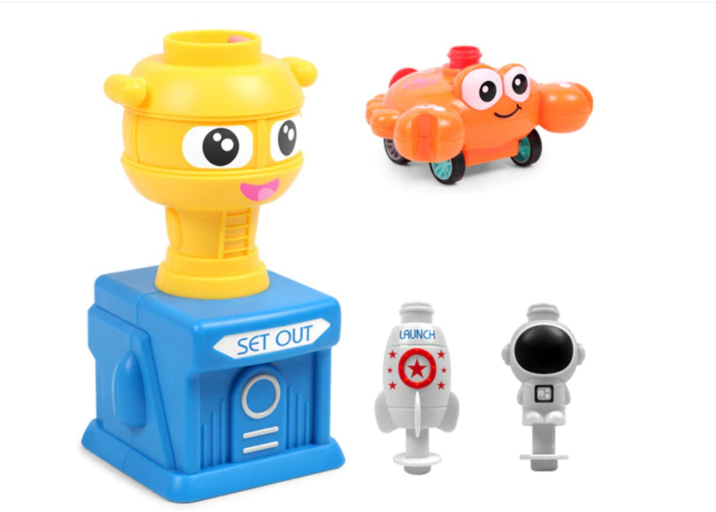 Power Balloon Launch Tower Toy Puzzle  Education Inertia Air Power Balloon Car Science Experimen Toy For Children Gift - Cindi Book