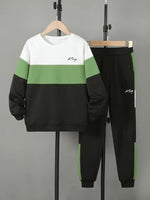 Design Sense Multicolor Hoodie Pants Two-piece Set - Cindi Book