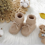 Infant Solid Color Cute Bowknot Knitted Toddler Shoes - Cindi Book