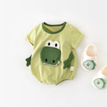 Cartoon Dinosaur Full Moon Jumpsuit For Infants And Young Children Going Out - Cindi Book