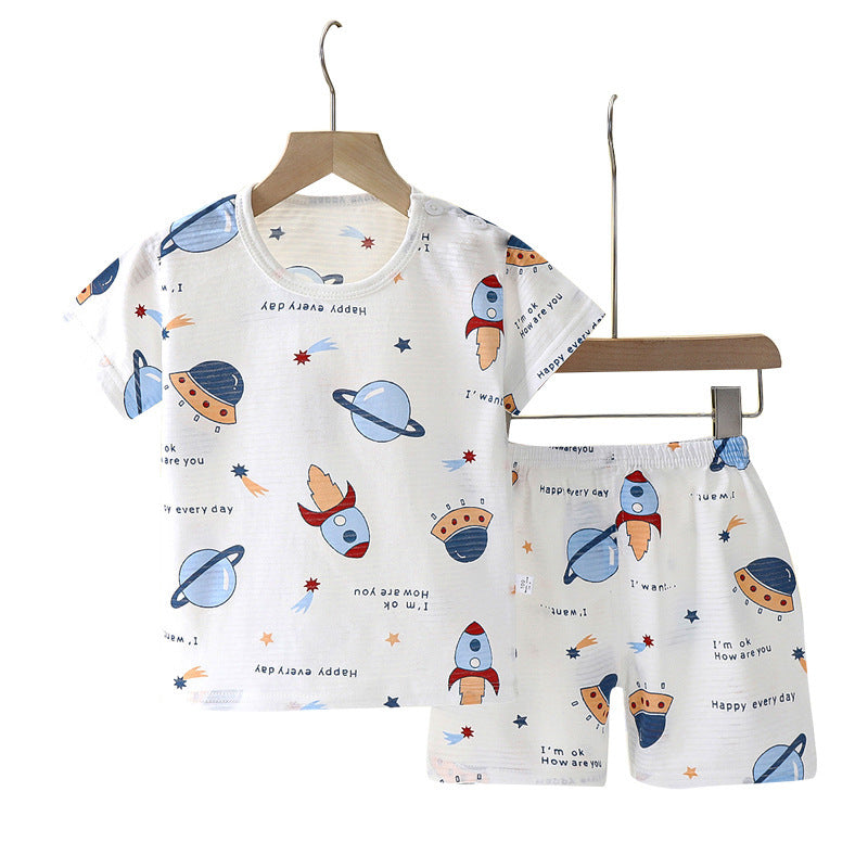 Children's Loungewear Pajamas Pure Cotton Underwear Set - Cindi Book