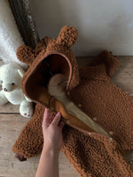 Baby Winter Boys And Girls Bear Double-sided Lamb Hooded Cotton Jersey - Cindi Book