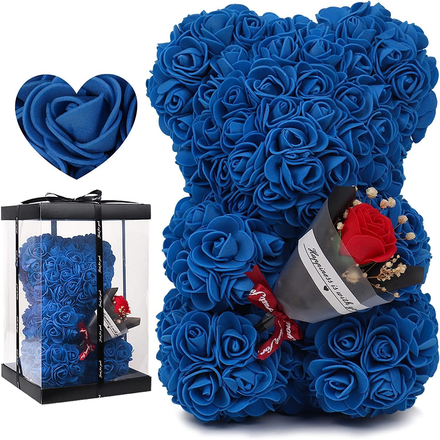 Rose Bear Preserved Fresh Flower Valentine's Day Birthday Gift - Cindi Book