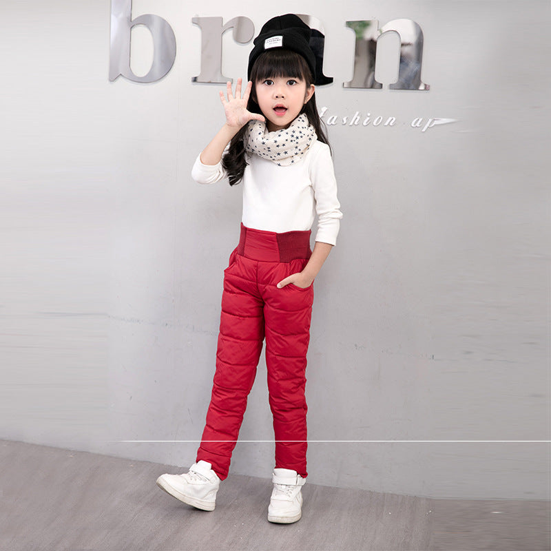 Children's High-waisted Warm Cotton Trousers - Cindi Book