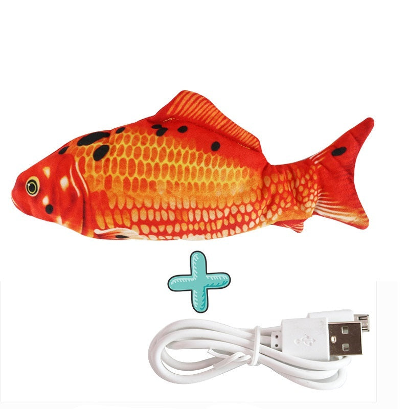 Electric Funny Cat Simulation Fish Beating Usb Jumping Cat Toy - Cindi Book
