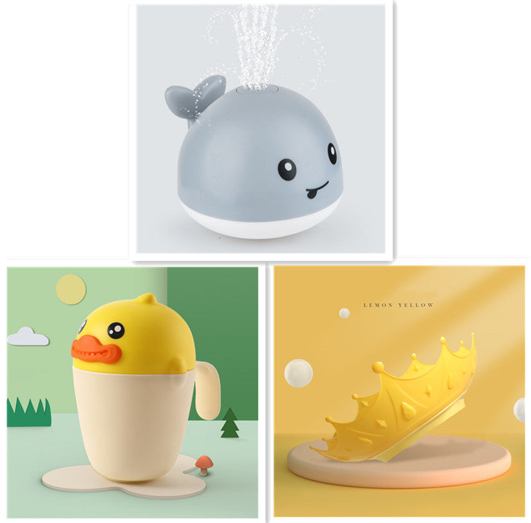 New Baby Bathroom Bath Electric Induction Whale Spray Small Toy - Cindi Book