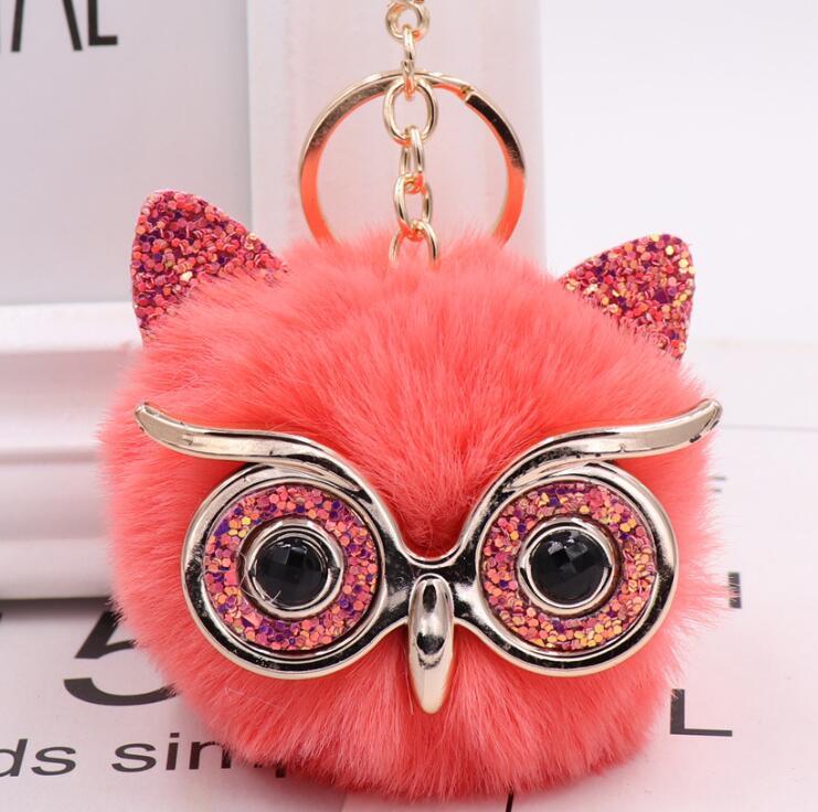 Lovely Owl Plush Doll Kids Favors Fur Ball Key Chain - Cindi Book