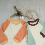 Contrasting Color Raglan Small Sweater Triangle Climbing Jumpsuit - Cindi Book