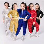 Childrens Sequined Hip-hop Street Dance Performance Cheerleading Team Sportswear - Cindi Book