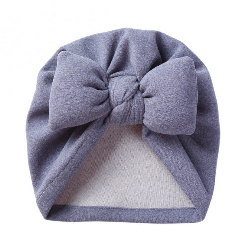 New Style Cashmere Baby Pullover Hat Cotton Filled Bow - Cindi Book