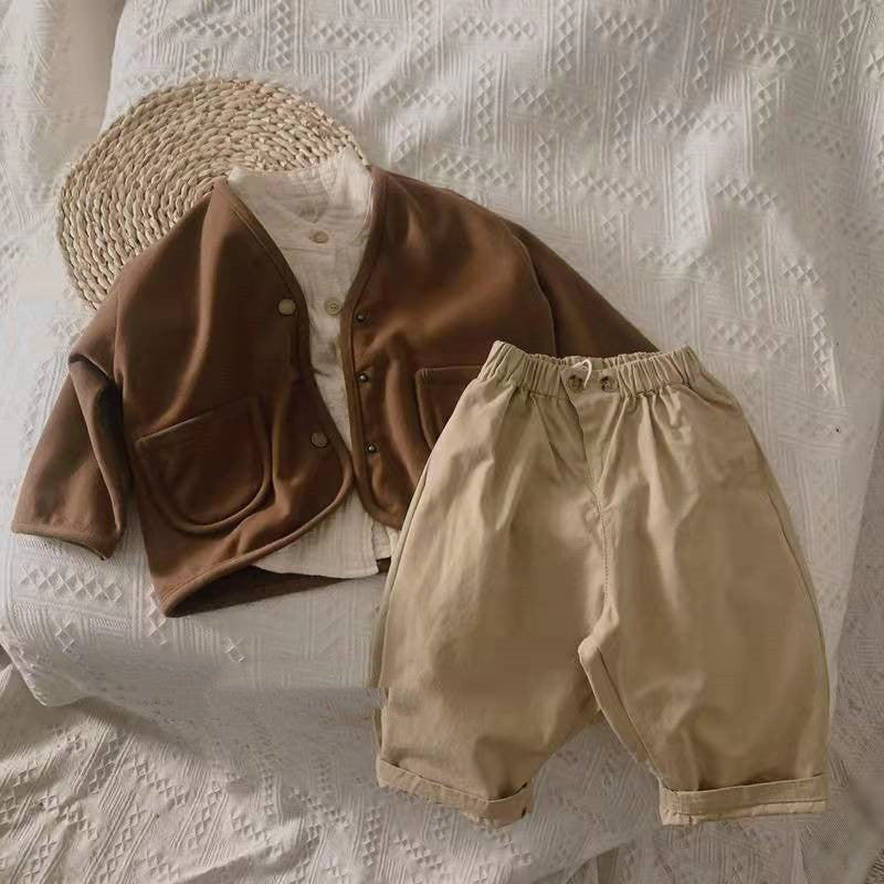 Cotton And Linen Shirt Korean Children's Fashion Top - Cindi Book