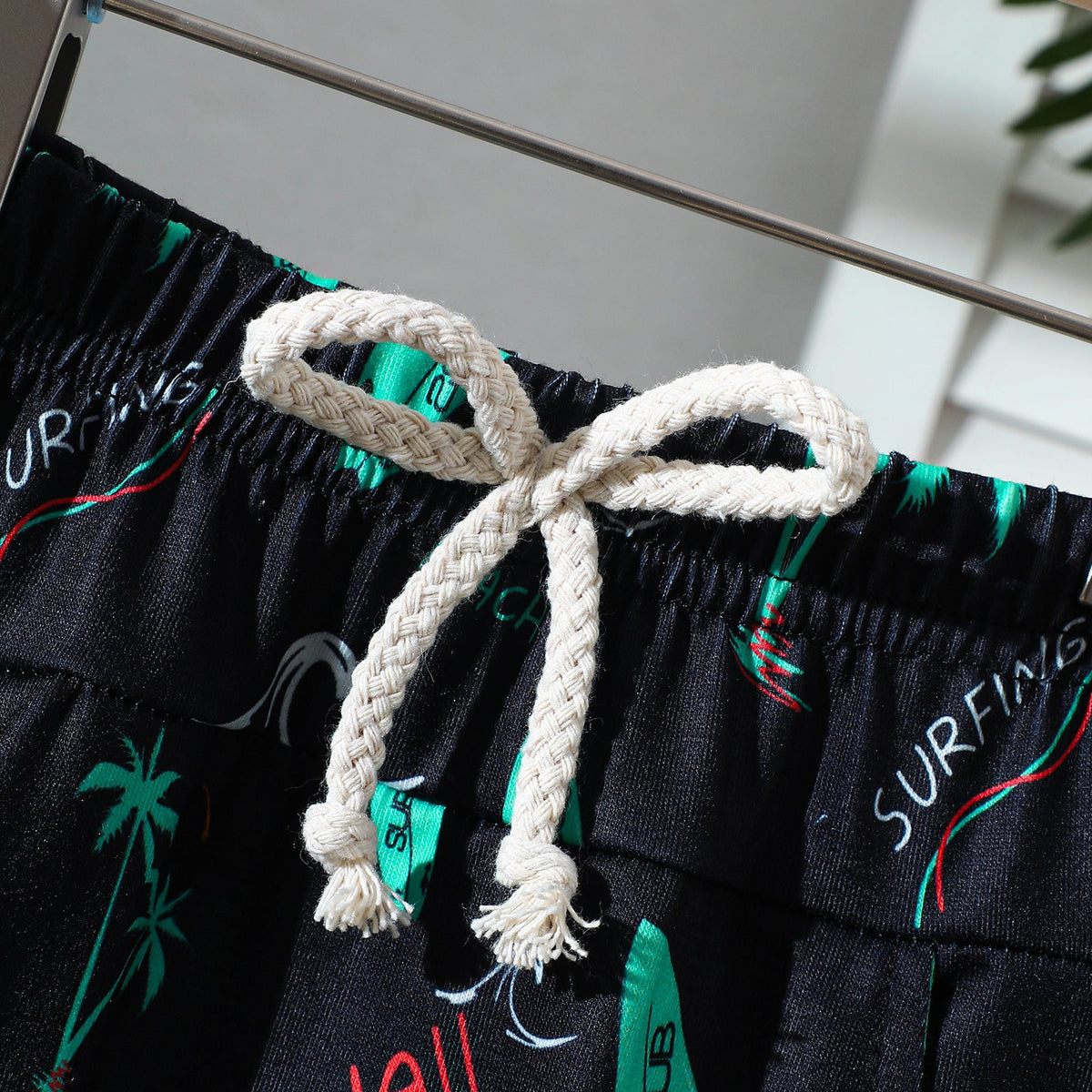 Cute Casual Sports Wind Beach Style Embroidery T-shirt Shorts Set - Cindi Book