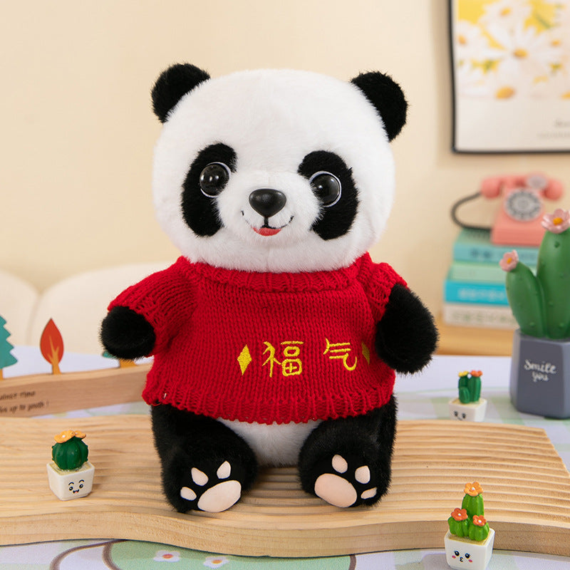 Cute Panda Plush Toy Wearing Clothes - Cindi Book