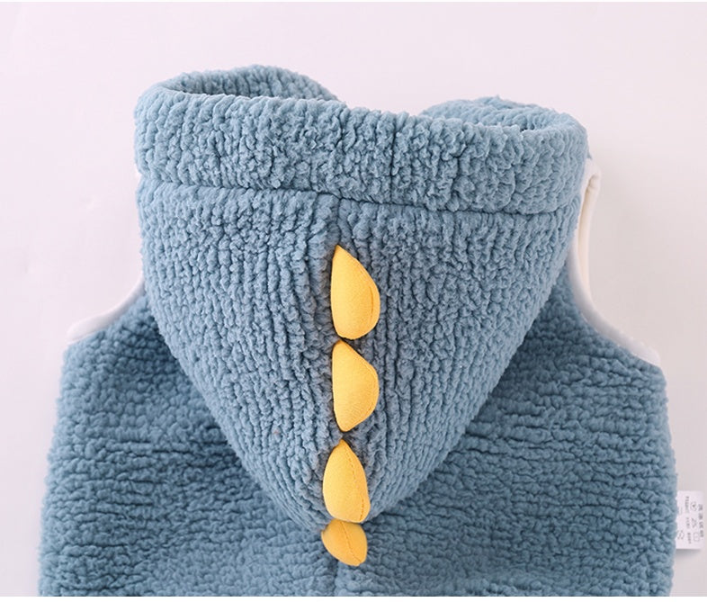 Children's Waistcoat Thickened Baby Girl Vest Waistcoat And Hooded Jacket To Keep Warm - Cindi Book